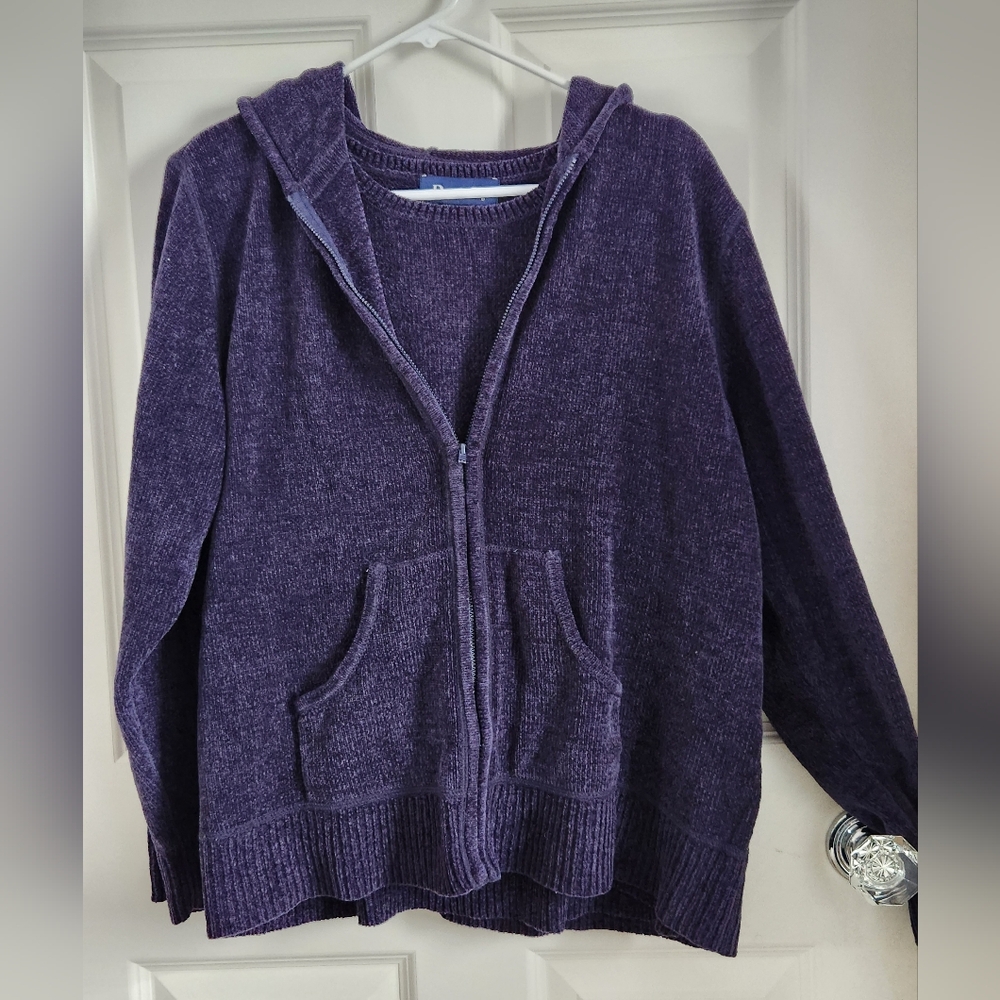 Denim & Co Dark Navy Cardigan Hoodie